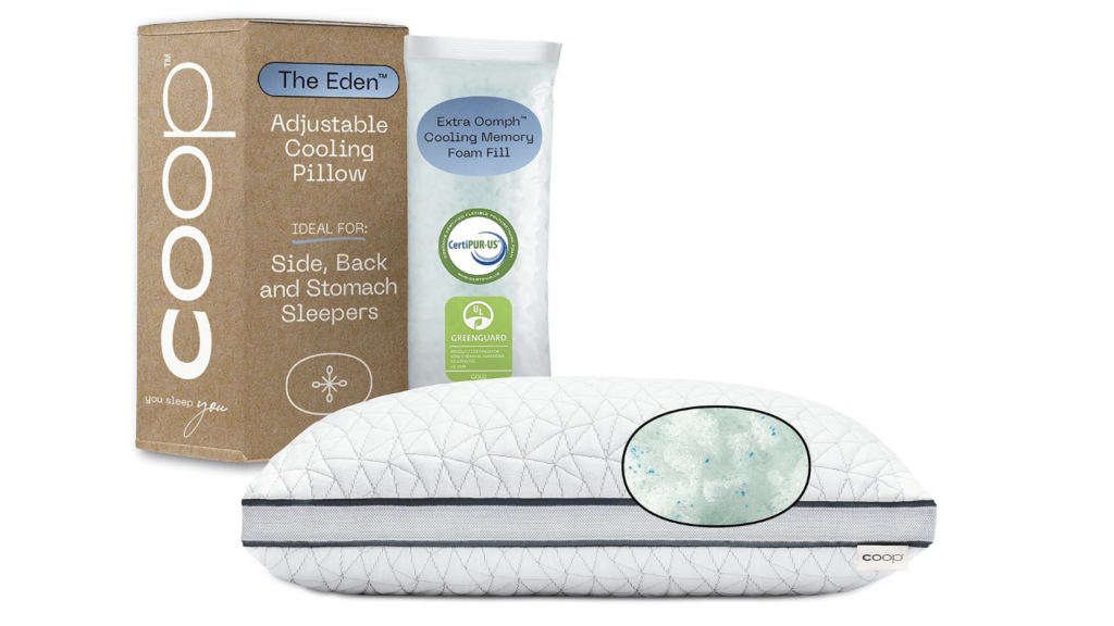 coop home goods eden cooling adjustable pillow, gift ideas for nurses